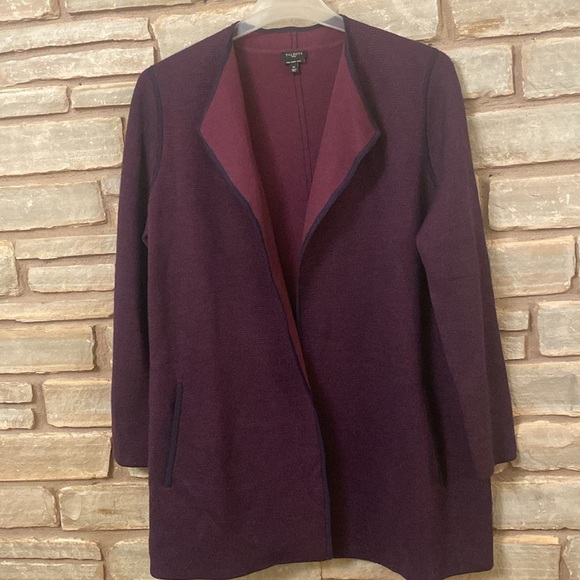 Talbots Pure Merino Wool Open Front Cardigan Sweater Size 1X - Picture 9 of 11
